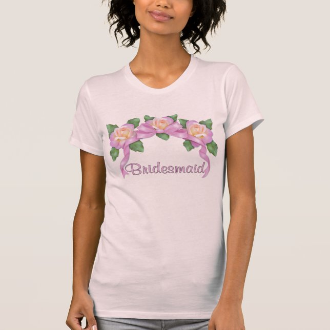 Ro Ribbon Bröllop - Bridesmaid T Shirt (Framsida)