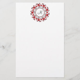 Ro ring Personlig Monogram Initial Brevpapper