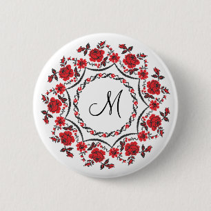 Ro ring Personlig Monogram Initial Knapp