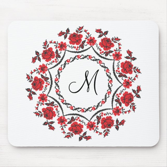 Ro ring Personlig Monogram Initial Musmatta (Framsidan)