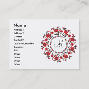 Ro ring Personlig Monogram Initial Visitkort