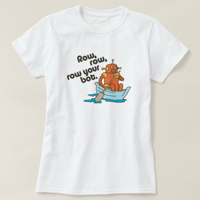 Ro, ro, ro ditt roliga ordlekt för bot tee shirt (Design framsida)