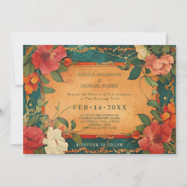 🌹 Ro Romantik: Art nouveau Splendor Inbjudningar