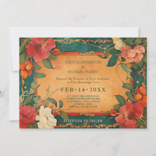 🌹 Ro Romantik: Art nouveau Splendor Inbjudningar