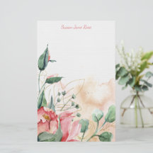 Ro Romantik Personlig Stationery