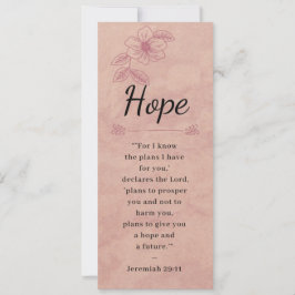 Ro Rosa Blommigt Elegant Bible-Hope-Bookmark