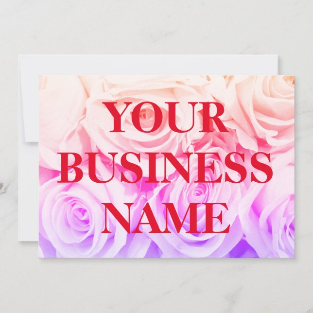 ro rosa-blommor (bouquet), bakgrund julkort (Framsida)