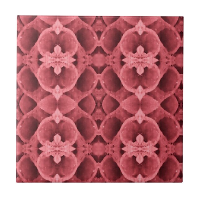 Ro rosa djupa geometriska konst kakelplatta (Framsidan)