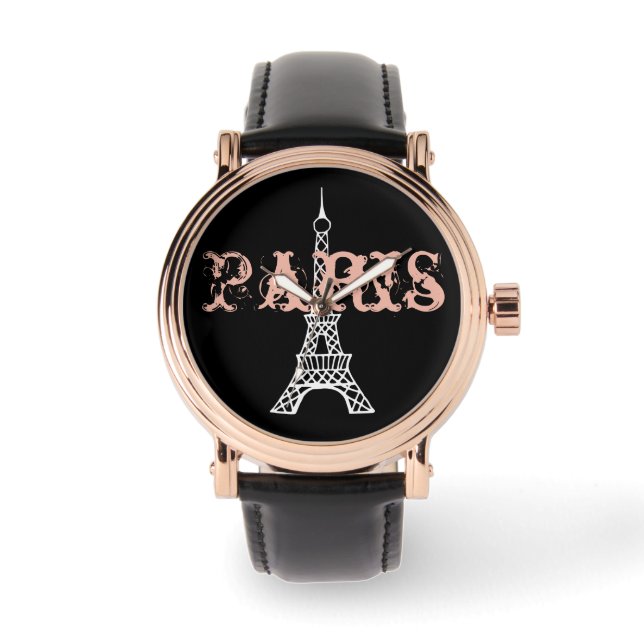 Ro Rosa Eiffel Torn Paris Watch Gift Armbandsur (Framsida)