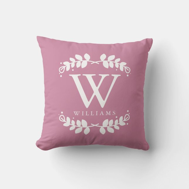 Ro Rosa Elegant Monogram Kudde (Framsida)