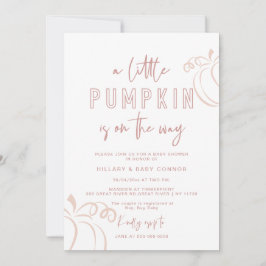 Ro Rosa En liten babystövel för en liten pumpkin Inbjudningar