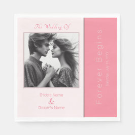 Ro Rosa Forever Begins Elegant Photo Bröllop Pappersservett