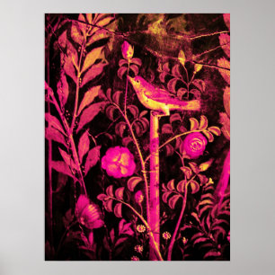 Ro, Rosa Fuchsia Black Gult Poster