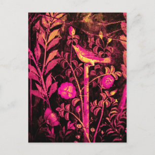 Ro, Rosa Fuchsia Black Gult Vykort