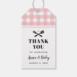 Ro Rosa Gingham Play Baby Q Shower Tack Presentetikett