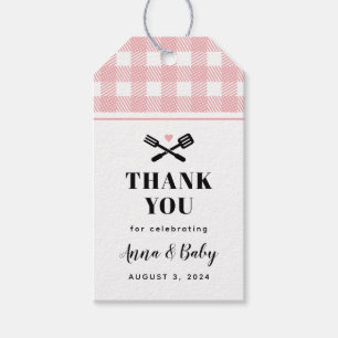 Ro Rosa Gingham Play Baby Q Shower Tack Presentetikett