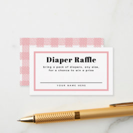 Ro Rosa Gingham Play Baby Shower Diaper Raffle Tilläggskort