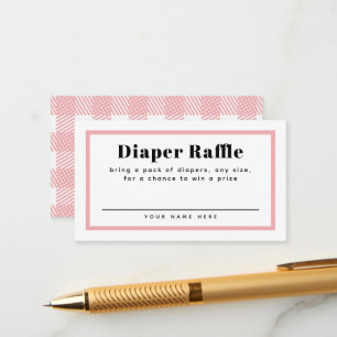 Ro Rosa Gingham Play Baby Shower Diaper Raffle Tilläggskort
