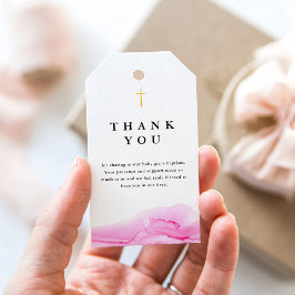 Ro Rosa Girl Girl Baptism Christening Tack Presentetikett