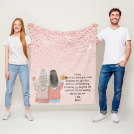 Ro Rosa Glitter Effect Two Girls Brev Note Fleecefilt