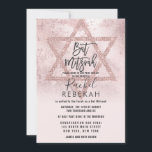 Ro Rosa Glitter Guld stjärna för David Bat mitzvah Inbjudningar<br><div class="desc">Den här Bat mitzvah inbjudan till elegant och girighet är perfekten för din dotter. Den har en , rustisk gradientfärgad gradient av rosa med en faux tryckt ro rosa guld glitter-sekvinstjärna av David. Det är en vacker chic- och trendig-design för gången i ett livstidsarrangemang! ***VIKTIG DESIGN-ANMÄRKNING: Om du vill ha...</div>