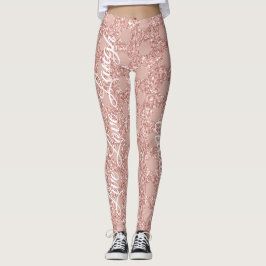 Ro  Rosa Glitter Live Kärlek Laugh Polka Dot Leggings
