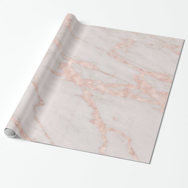 Ro Rosa  Glitter Marble Glossy  Presentpapper (Utrullad)