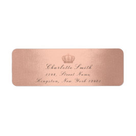 Ro Rosa Glitter OSA Krona Princess Möhippa  Returadress Etikett