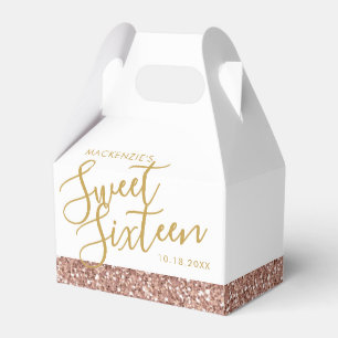 Ro Rosa Glitter Sweet 16 Personlig Presentaskar