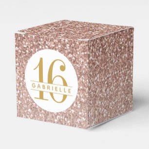 Ro Rosa Glitter vid Guldet vid vid alla åldrar Presentaskar