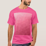 Ro rosa, gradient, geometriskt nät mönster t shirt<br><div class="desc">Elegant modern geometrisk t-shirt för alla. Ro rosa magenta övertoning geometrisk nätstorlek mönster ljusa trianglar ombre. Triangelns geometriska nät med kombinerad övertoningsdesign.</div>