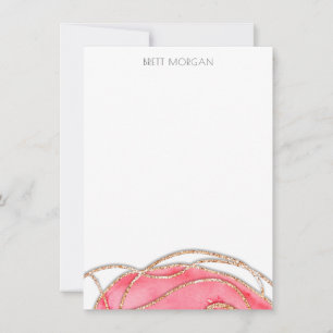 Ro Rosa Guld Agate Anteckningskort