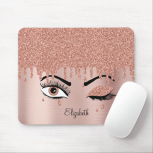 Ro Rosa Guld Eyelash Drickning Glitter Musmatta