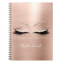 Ro Rosa Guld Glitter Öga Makeup Beauty Namn Anteckningsbok
