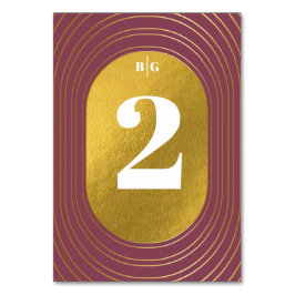 Ro Rosa & Guld Modern minimalistisk Arch Bröllop Bordsnummer