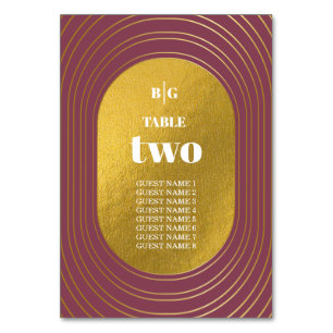 Ro Rosa & Guld Modern minimalistisk Arch Bröllop Bordsnummer