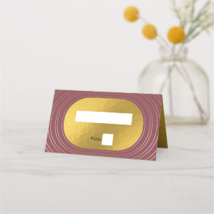Ro Rosa & Guld Modern minimalistisk Arch Bröllop Placeringskort
