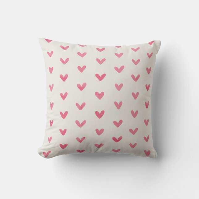 Ro Rosa Kärlek Hearts OffWhite Kudde (Framsida)