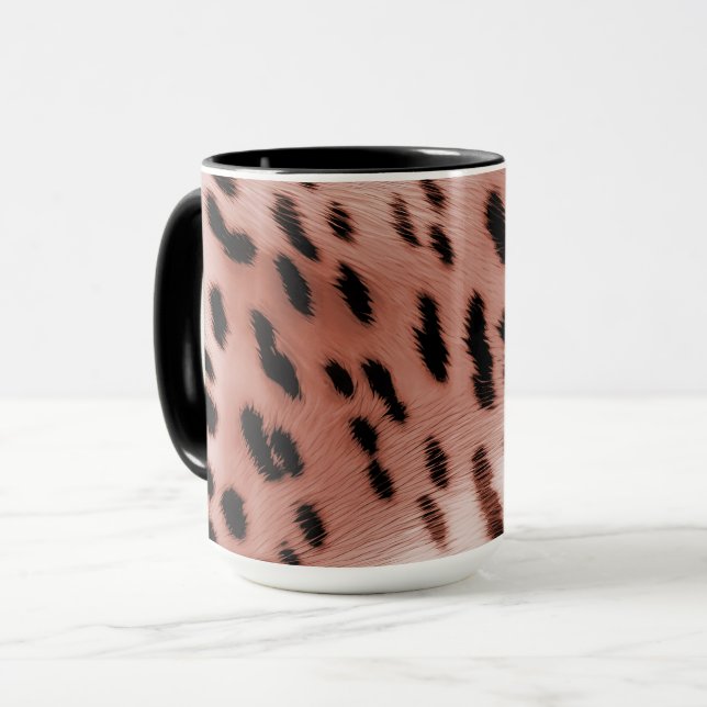 Ro  Rosa Leopard Mugg (Framsida vänster)
