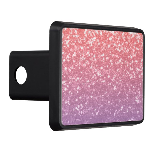 Ro rosa lila lavender faux sparkles glitter dragkroksskydd (Höger)