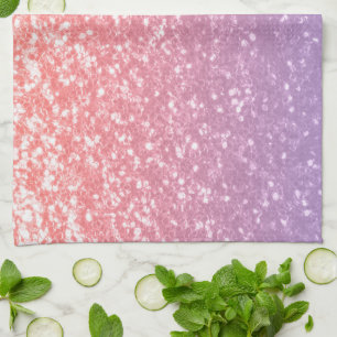 Ro rosa lila lavender faux sparkles glitter kökshandduk