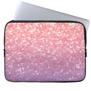 Ro rosa lila lavender faux sparkles glitter laptop fodral