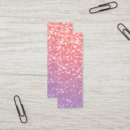 Ro rosa lila lavender faux sparkles glitter mini visitkort