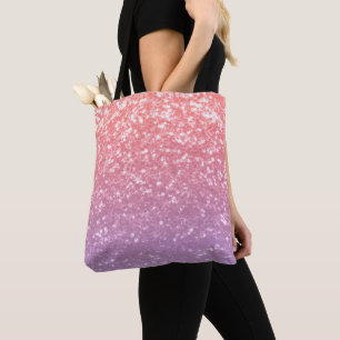 Ro rosa lila lavender faux sparkles glitter tygkasse