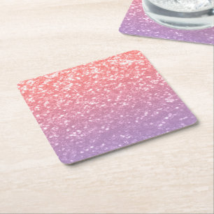 Ro rosa lila lavender faux sparkles glitter underlägg papper kvadrat