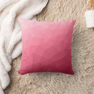 Ro rosa Ljus Gradient Geometric Mesh Mönster Kudde