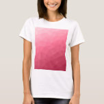 Ro rosa Ljus Gradient Geometric Mesh Mönster T Shirt<br><div class="desc">Färg på året. Magentans rosa,  mönster. Triangelns geometriska nät med ljusröd,  rosa mörk övertoning.</div>