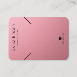 Ro Rosa Logotyp Necklace Earrings Visning Card