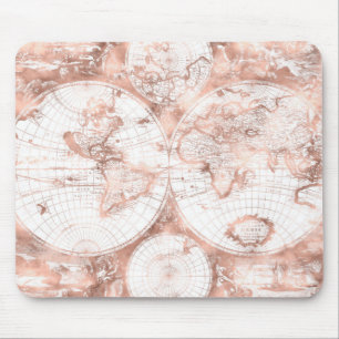 Ro Rosa Metall Glitter Antique World Map Musmatta