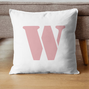 Ro Rosa Minimalist Family Monogram Brev Kudde